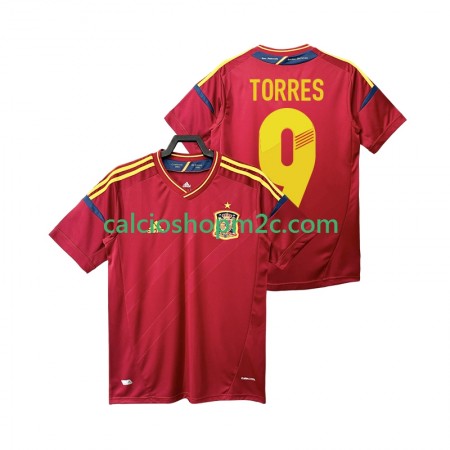 Spagna TORRES 9 2012 Retro Maglia Prima Manica Corta